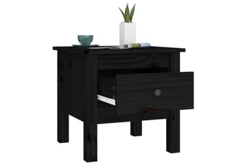 beBasic Sidebord 2 stk svart 40x40x39 cm heltre furu - Svart - Oppbevaring - Oppbevaringsmøbler - Sideboard & skjenker