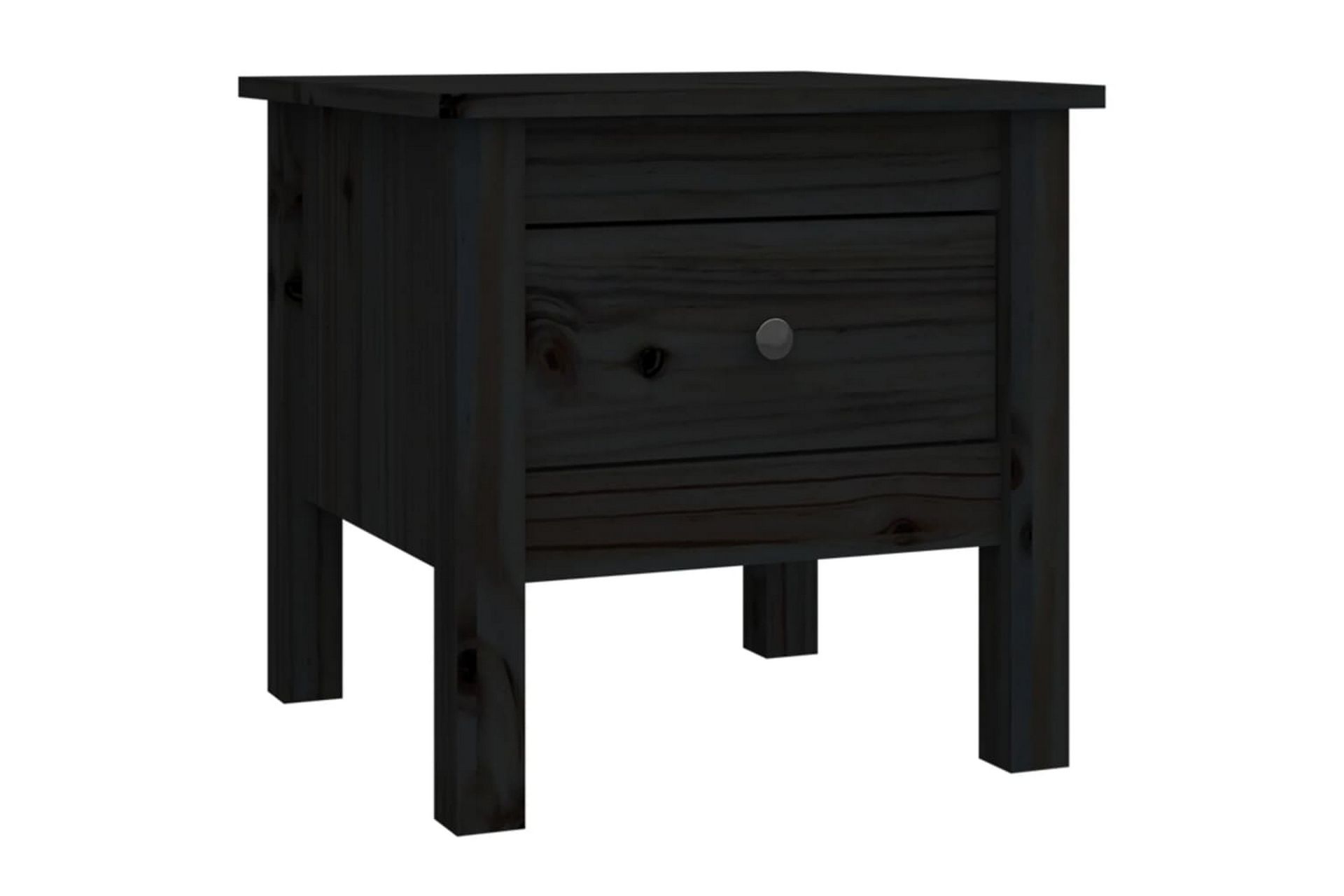 beBasic Sidebord 2 stk svart 40x40x39 cm heltre furu - Svart - Oppbevaring - Oppbevaringsmøbler - Sideboard & skjenker