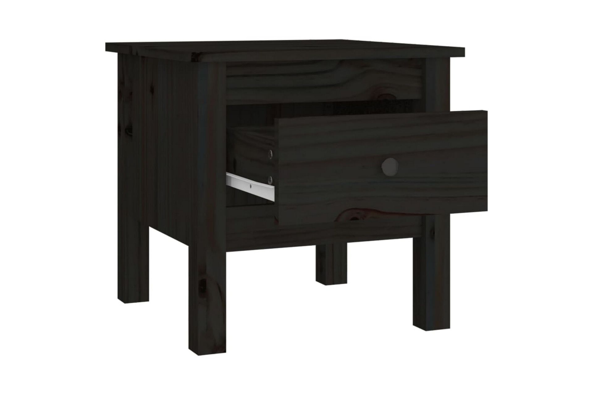 beBasic Sidebord 2 stk svart 40x40x39 cm heltre furu - Svart - Oppbevaring - Oppbevaringsmøbler - Sideboard & skjenker