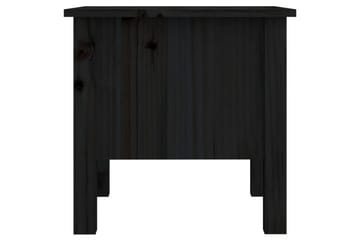 beBasic Sidebord 2 stk svart 40x40x39 cm heltre furu - Svart - Oppbevaring - Oppbevaringsmøbler - Sideboard & skjenker