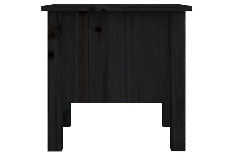 beBasic Sidebord 2 stk svart 40x40x39 cm heltre furu - Svart - Sideboard & skjenker