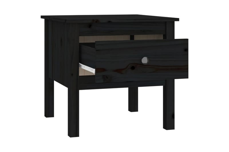 beBasic Sidebord 2 stk svart 50x50x49 cm heltre furu - Svart - Oppbevaring - Oppbevaringsmøbler - Sideboard & skjenker