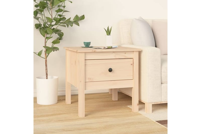 beBasic Sidebord 50x50x49 cm heltre furu - Brun - Sideboard & skjenker