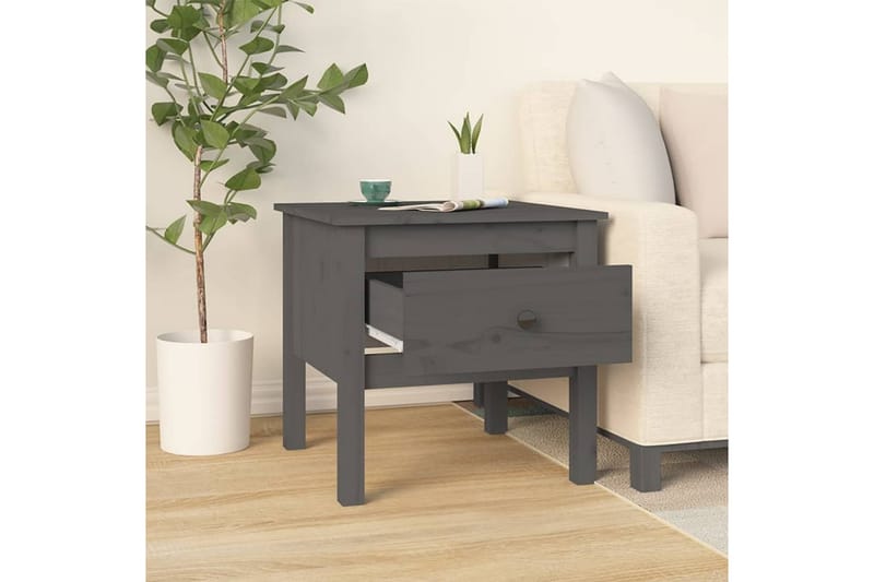 beBasic Sidebord grå 50x50x49 cm heltre furu - GrÃ¥ - Oppbevaring - Oppbevaringsmøbler - Sideboard & skjenker