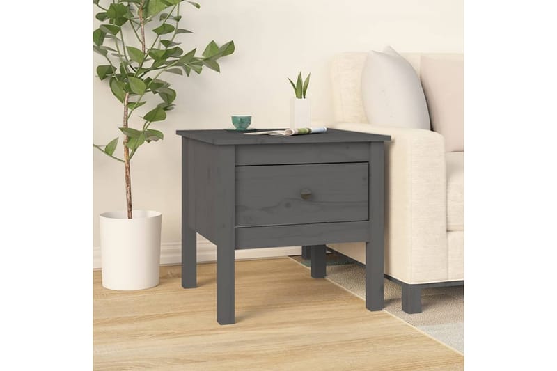 beBasic Sidebord grå 50x50x49 cm heltre furu - GrÃ¥ - Oppbevaring - Oppbevaringsmøbler - Sideboard & skjenker