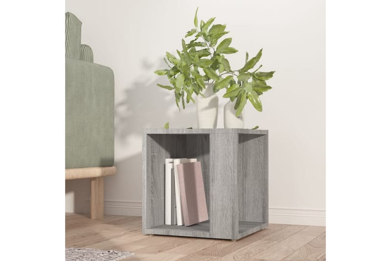 beBasic Sidebord grå sonoma 33x33x34,5 cm konstruert tre - GrÃ¥ - Oppbevaring - Oppbevaringsmøbler - Sideboard & skjenker