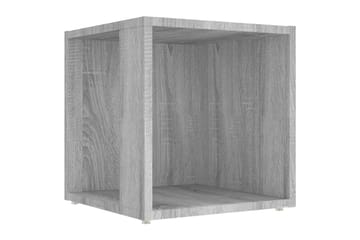 beBasic Sidebord grå sonoma 33x33x34,5 cm konstruert tre - GrÃ¥ - Oppbevaring - Oppbevaringsmøbler - Sideboard & skjenker