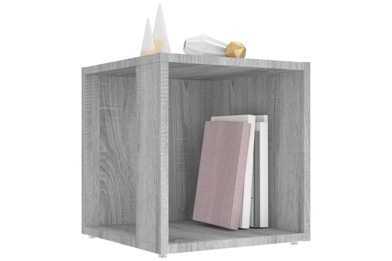 beBasic Sidebord grå sonoma 33x33x34,5 cm konstruert tre - GrÃ¥ - Oppbevaring - Oppbevaringsmøbler - Sideboard & skjenker