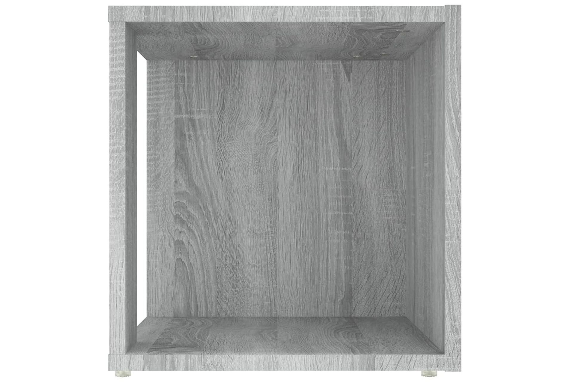 beBasic Sidebord grå sonoma 33x33x34,5 cm konstruert tre - GrÃ¥ - Oppbevaring - Oppbevaringsmøbler - Sideboard & skjenker