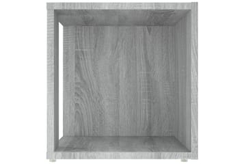 beBasic Sidebord grå sonoma 33x33x34,5 cm konstruert tre - GrÃ¥ - Oppbevaring - Oppbevaringsmøbler - Sideboard & skjenker