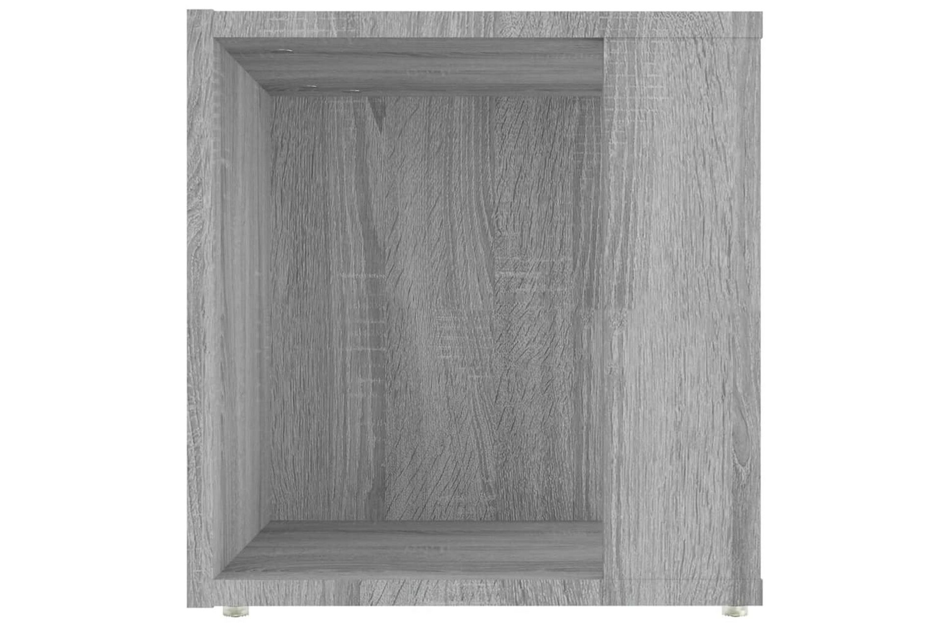 beBasic Sidebord grå sonoma 33x33x34,5 cm konstruert tre - GrÃ¥ - Oppbevaring - Oppbevaringsmøbler - Sideboard & skjenker