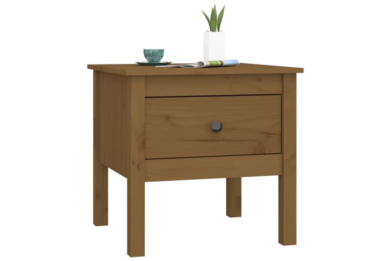 beBasic Sidebord honningbrun 50x50x49 cm heltre furu - Brun - Sideboard & skjenker