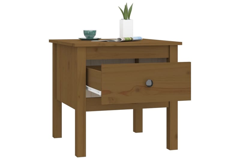 beBasic Sidebord honningbrun 50x50x49 cm heltre furu - Brun - Sideboard & skjenker