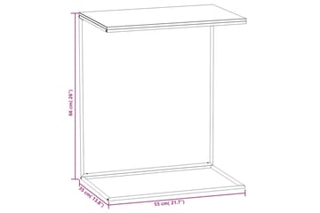 beBasic Sidebord hvit 55x35x66 cm konstruert tre - Hvit - Oppbevaring - Oppbevaringsmøbler - Sideboard & skjenker