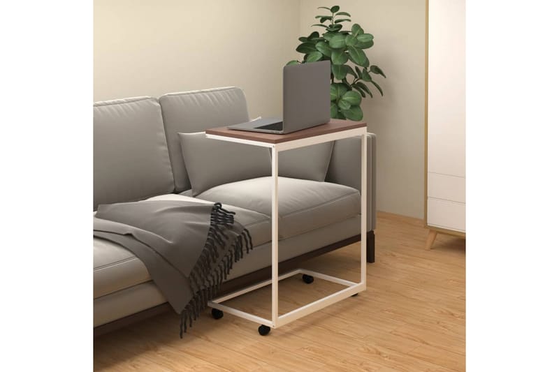 beBasic Sidebord med hjul hvit 55x35x70 cm konstruert tre - Hvit - Oppbevaring - Oppbevaringsmøbler - Sideboard & skjenker