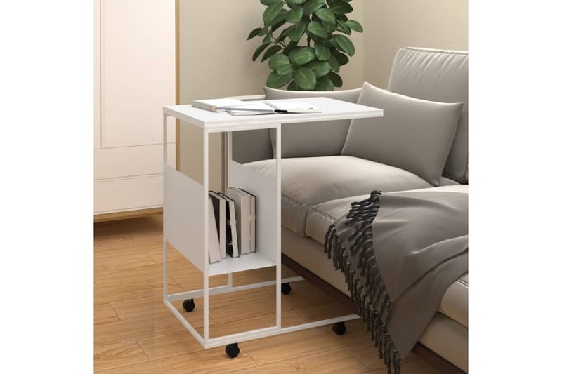 beBasic Sidebord med hjul hvit 55x36x63,5 cm konstruert tre - Hvit - Oppbevaring - Oppbevaringsmøbler - Sideboard & skjenker