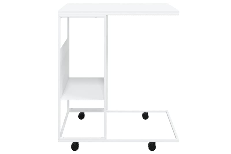 beBasic Sidebord med hjul hvit 55x36x63,5 cm konstruert tre - Hvit - Oppbevaring - Oppbevaringsmøbler - Sideboard & skjenker