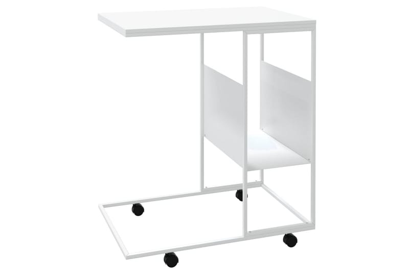 beBasic Sidebord med hjul hvit 55x36x63,5 cm konstruert tre - Hvit - Sideboard & skjenker