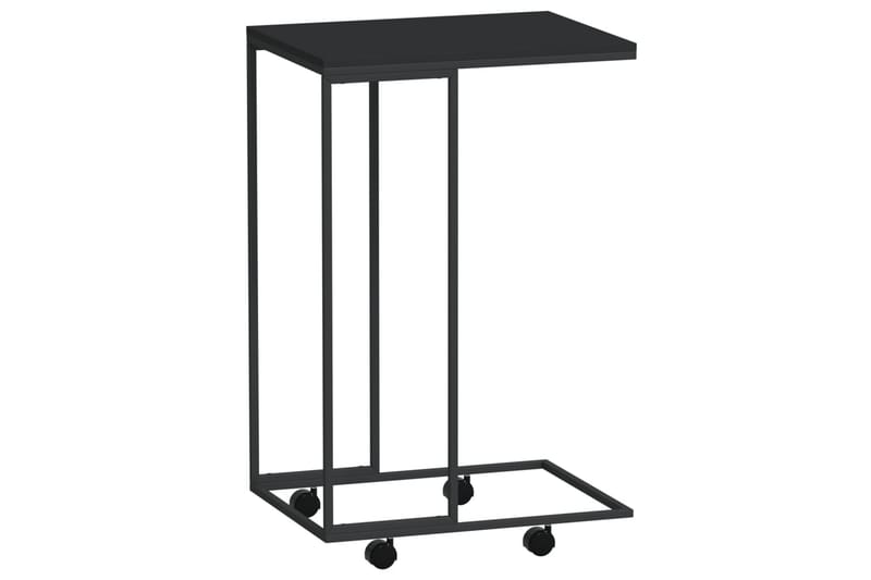 beBasic Sidebord med hjul svart 40x30x63,5 cm konstruert tre - Svart - Oppbevaring - Oppbevaringsmøbler - Sideboard & skjenker