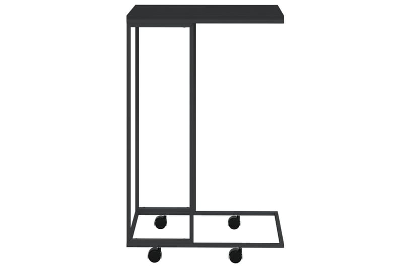 beBasic Sidebord med hjul svart 40x30x63,5 cm konstruert tre - Svart - Oppbevaring - Oppbevaringsmøbler - Sideboard & skjenker