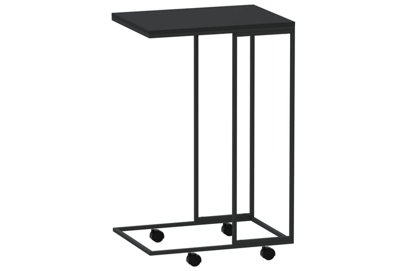 beBasic Sidebord med hjul svart 40x30x63,5 cm konstruert tre - Svart - Oppbevaring - Oppbevaringsmøbler - Sideboard & skjenker