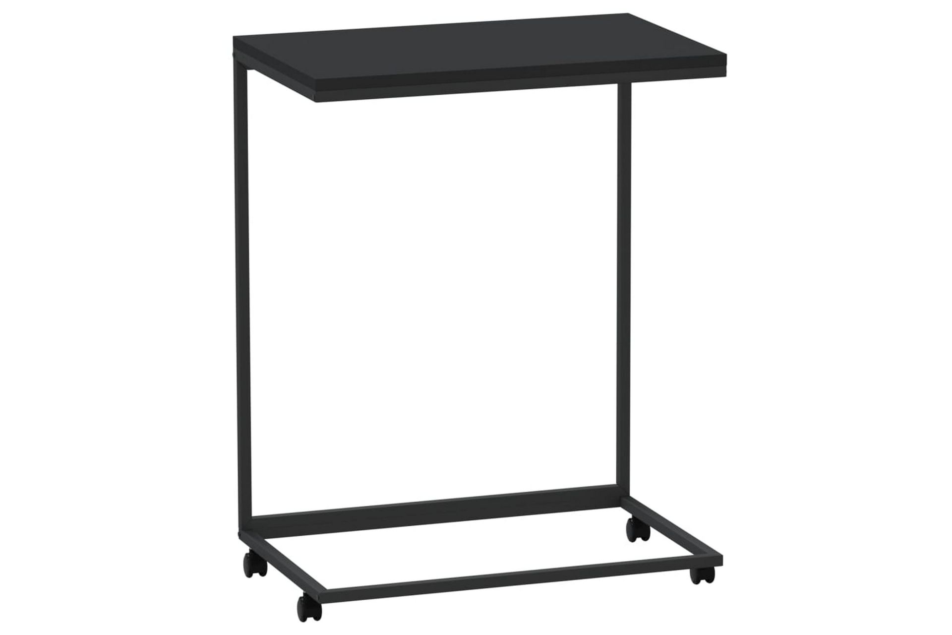 beBasic Sidebord med hjul svart 55x35x70 cm konstruert tre - Svart - Oppbevaring - Oppbevaringsmøbler - Sideboard & skjenker
