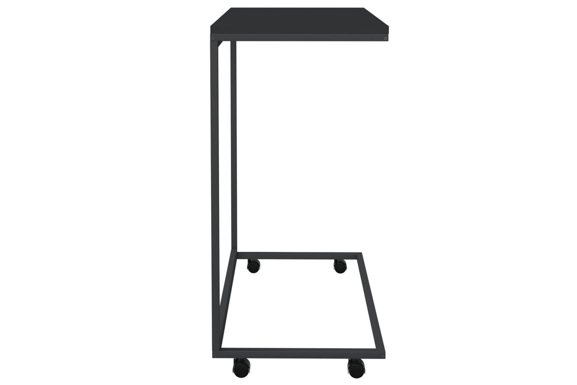 beBasic Sidebord med hjul svart 55x35x70 cm konstruert tre - Svart - Oppbevaring - Oppbevaringsmøbler - Sideboard & skjenker
