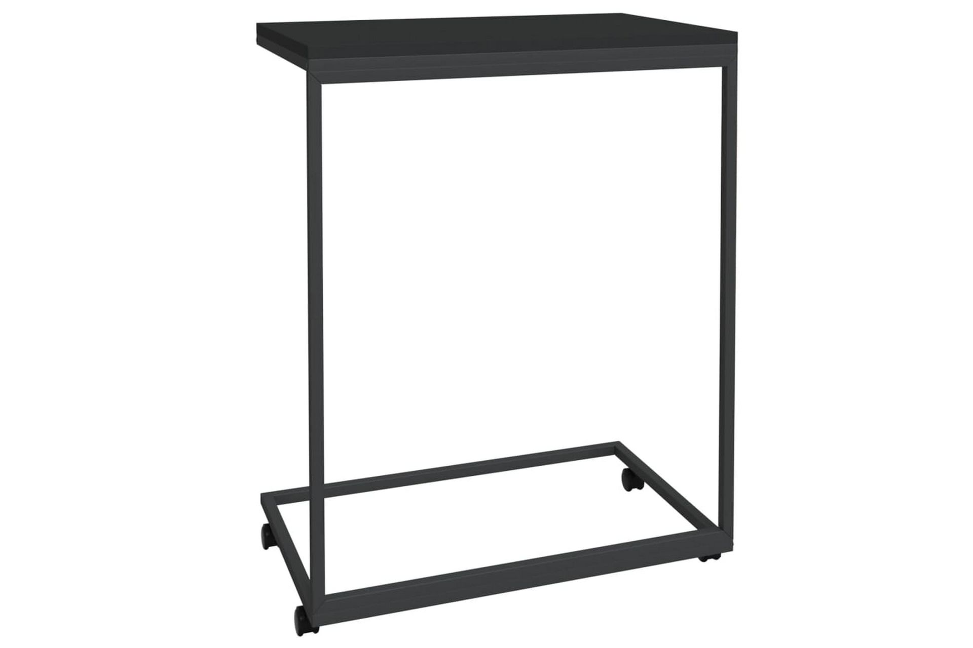 beBasic Sidebord med hjul svart 55x35x70 cm konstruert tre - Svart - Oppbevaring - Oppbevaringsmøbler - Sideboard & skjenker