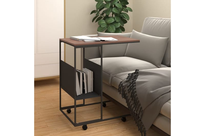 beBasic Sidebord med hjul svart 55x36x63,5 cm konstruert tre - Svart - Oppbevaring - Oppbevaringsmøbler - Sideboard & skjenker