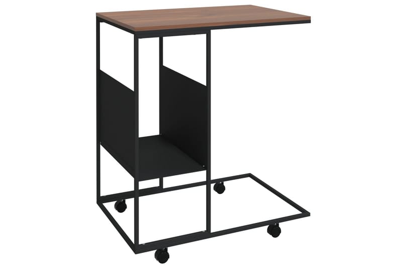 beBasic Sidebord med hjul svart 55x36x63,5 cm konstruert tre - Svart - Oppbevaring - Oppbevaringsmøbler - Sideboard & skjenker