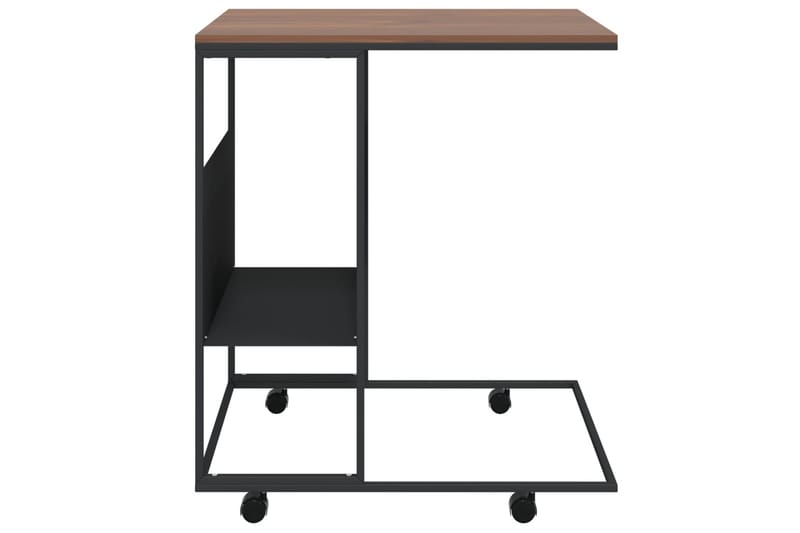 beBasic Sidebord med hjul svart 55x36x63,5 cm konstruert tre - Svart - Oppbevaring - Oppbevaringsmøbler - Sideboard & skjenker