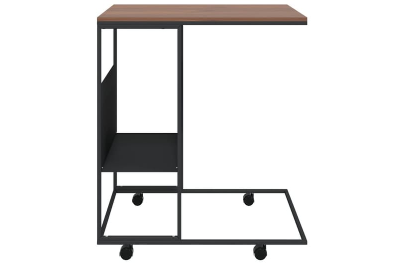 beBasic Sidebord med hjul svart 55x36x63,5 cm konstruert tre - Svart - Sideboard & skjenker