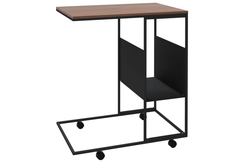 beBasic Sidebord med hjul svart 55x36x63,5 cm konstruert tre - Svart - Oppbevaring - Oppbevaringsmøbler - Sideboard & skjenker