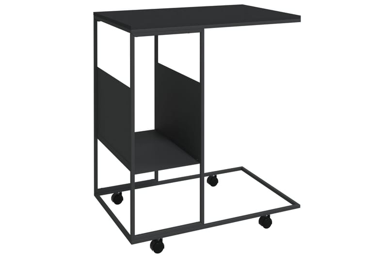 beBasic Sidebord med hjul svart 55x36x63,5 cm konstruert tre - Svart - Oppbevaring - Oppbevaringsmøbler - Sideboard & skjenker