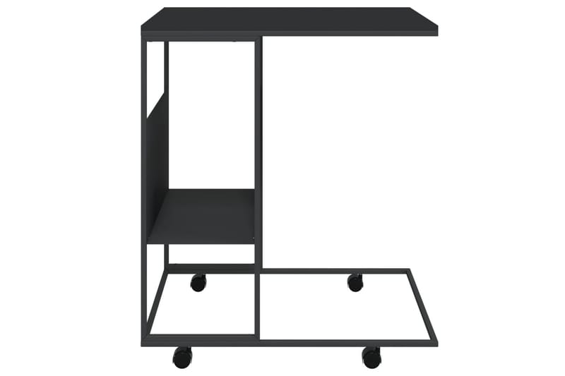 beBasic Sidebord med hjul svart 55x36x63,5 cm konstruert tre - Svart - Oppbevaring - Oppbevaringsmøbler - Sideboard & skjenker