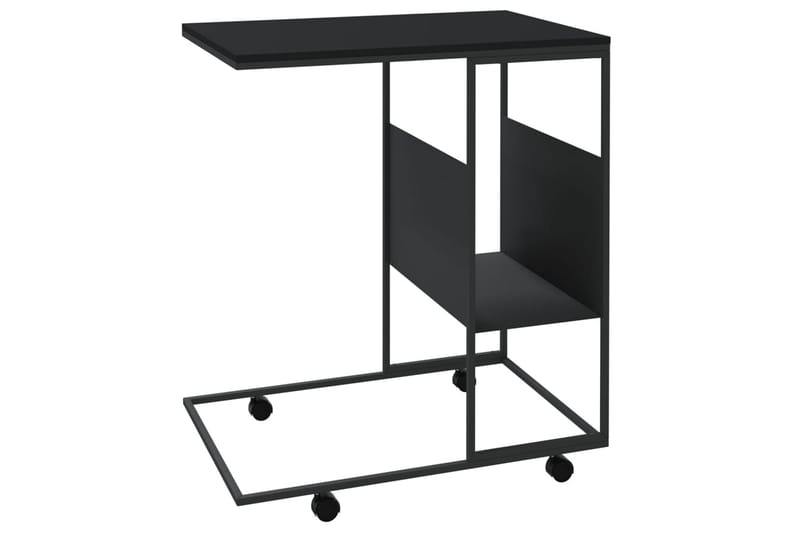 beBasic Sidebord med hjul svart 55x36x63,5 cm konstruert tre - Svart - Oppbevaring - Oppbevaringsmøbler - Sideboard & skjenker