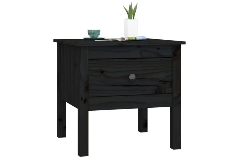 beBasic Sidebord svart 50x50x49 cm heltre furu - Svart - Oppbevaring - Oppbevaringsmøbler - Sideboard & skjenker