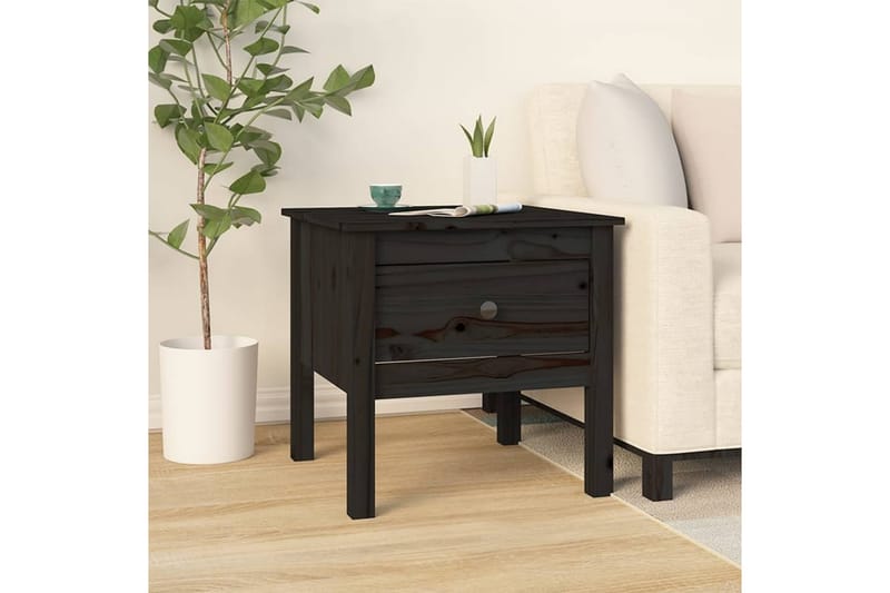 beBasic Sidebord svart 50x50x49 cm heltre furu - Svart - Oppbevaring - Oppbevaringsmøbler - Sideboard & skjenker