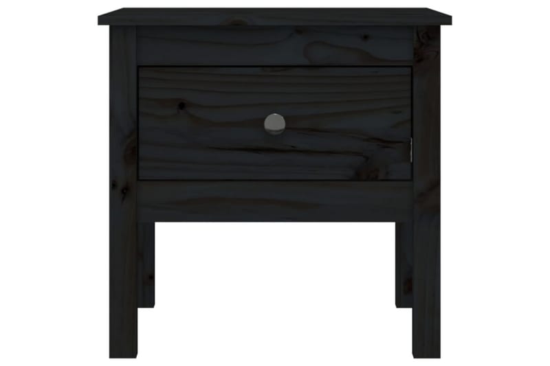 beBasic Sidebord svart 50x50x49 cm heltre furu - Svart - Sideboard & skjenker