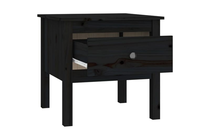 beBasic Sidebord svart 50x50x49 cm heltre furu - Svart - Oppbevaring - Oppbevaringsmøbler - Sideboard & skjenker