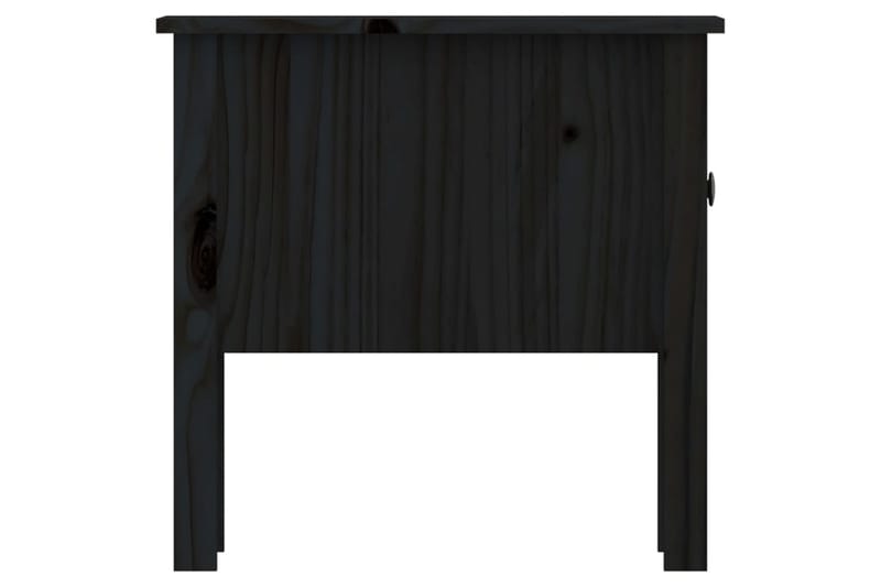 beBasic Sidebord svart 50x50x49 cm heltre furu - Svart - Sideboard & skjenker
