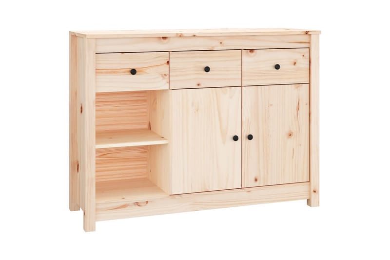 beBasic Skjenk 100x35x74 cm heltre furu - Brun - Oppbevaring - Oppbevaringsmøbler - Sideboard & skjenker