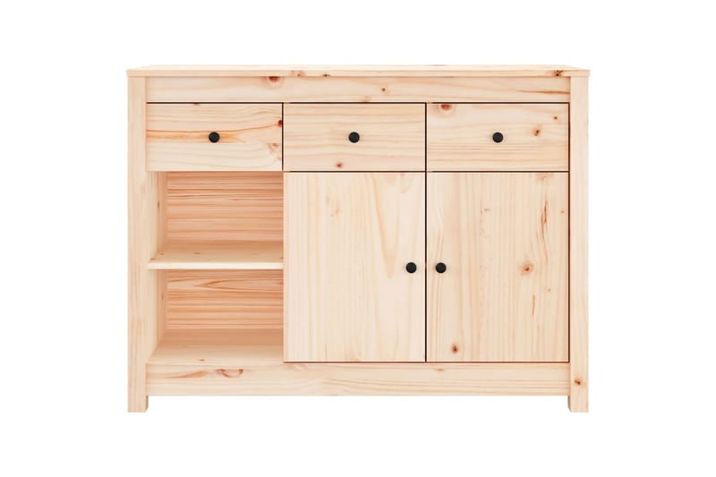 beBasic Skjenk 100x35x74 cm heltre furu - Brun - Oppbevaring - Oppbevaringsmøbler - Sideboard & skjenker