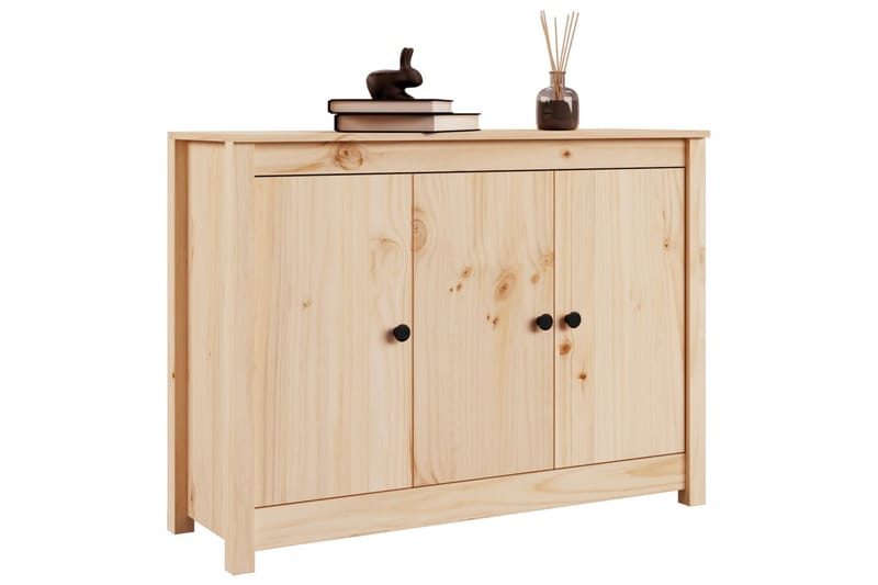 beBasic Skjenk 100x35x74 cm heltre furu - Brun - Oppbevaring - Oppbevaringsmøbler - Sideboard & skjenker