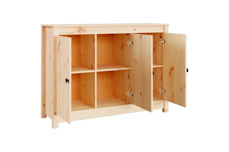 beBasic Skjenk 100x35x74 cm heltre furu - Brun - Oppbevaring - Oppbevaringsmøbler - Sideboard & skjenker