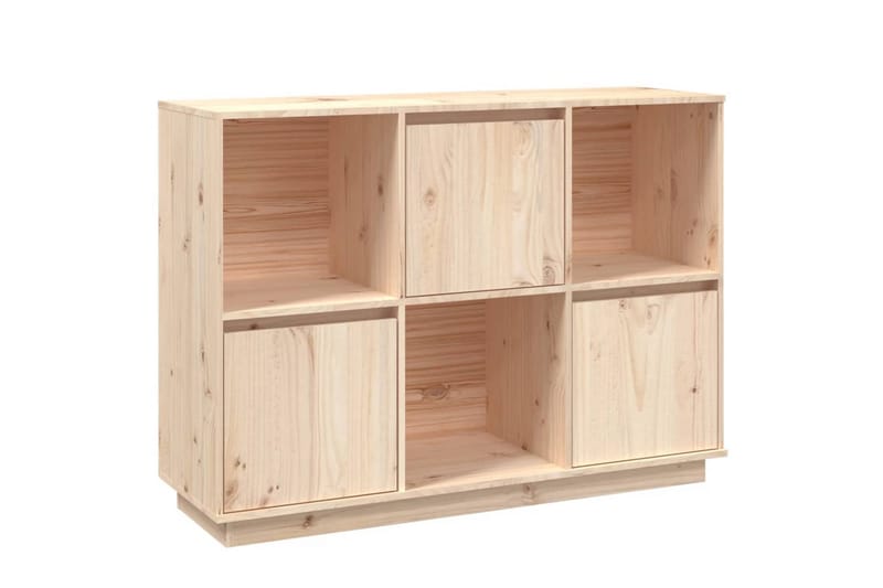 beBasic Skjenk 110,5x35x80 cm heltre furu - Brun - Oppbevaring - Oppbevaringsmøbler - Sideboard & skjenker