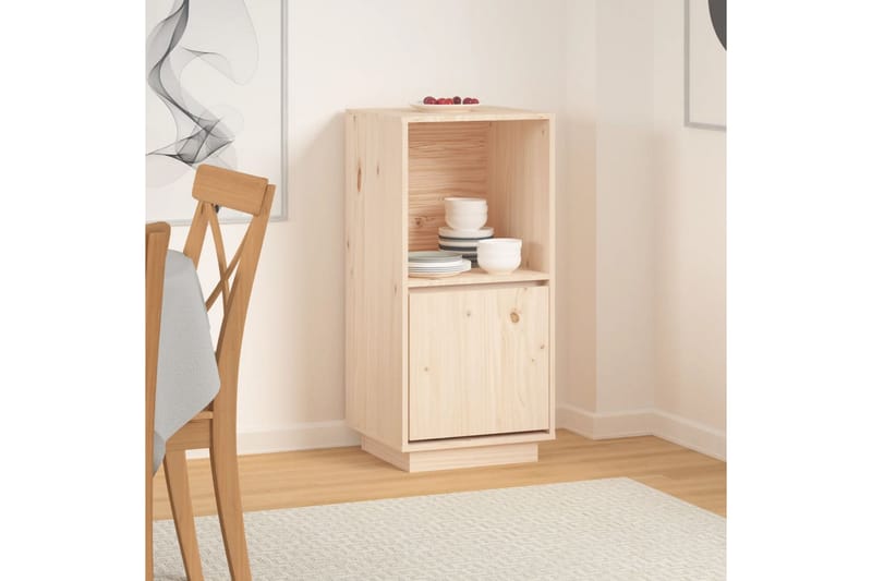 beBasic Skjenk 38x35x80 cm heltre furu - Brun - Oppbevaring - Oppbevaringsmøbler - Sideboard & skjenker