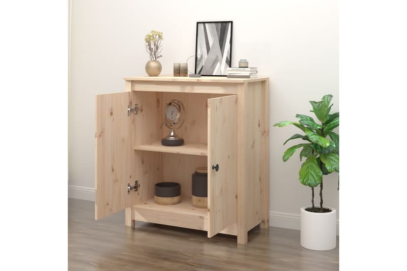 beBasic Skjenk 70x35x80 cm heltre furu - Brun - Oppbevaring - Oppbevaringsmøbler - Sideboard & skjenker