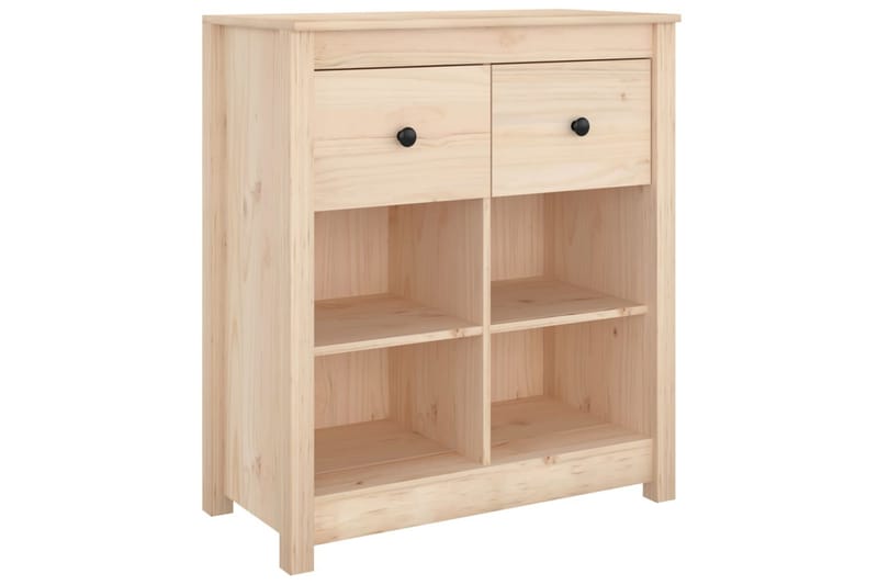 beBasic Skjenk 70x35x80 cm heltre furu - Brun - Oppbevaring - Oppbevaringsmøbler - Sideboard & skjenker