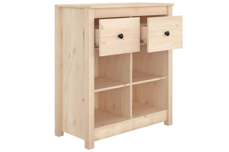 beBasic Skjenk 70x35x80 cm heltre furu - Brun - Oppbevaring - Oppbevaringsmøbler - Sideboard & skjenker